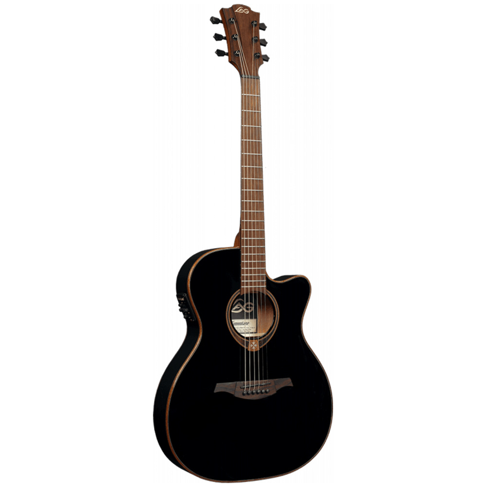 LAG T118ASCE-BLK Tramontane Auditorium Slim Cut Black Elektro Akustik Gitar
